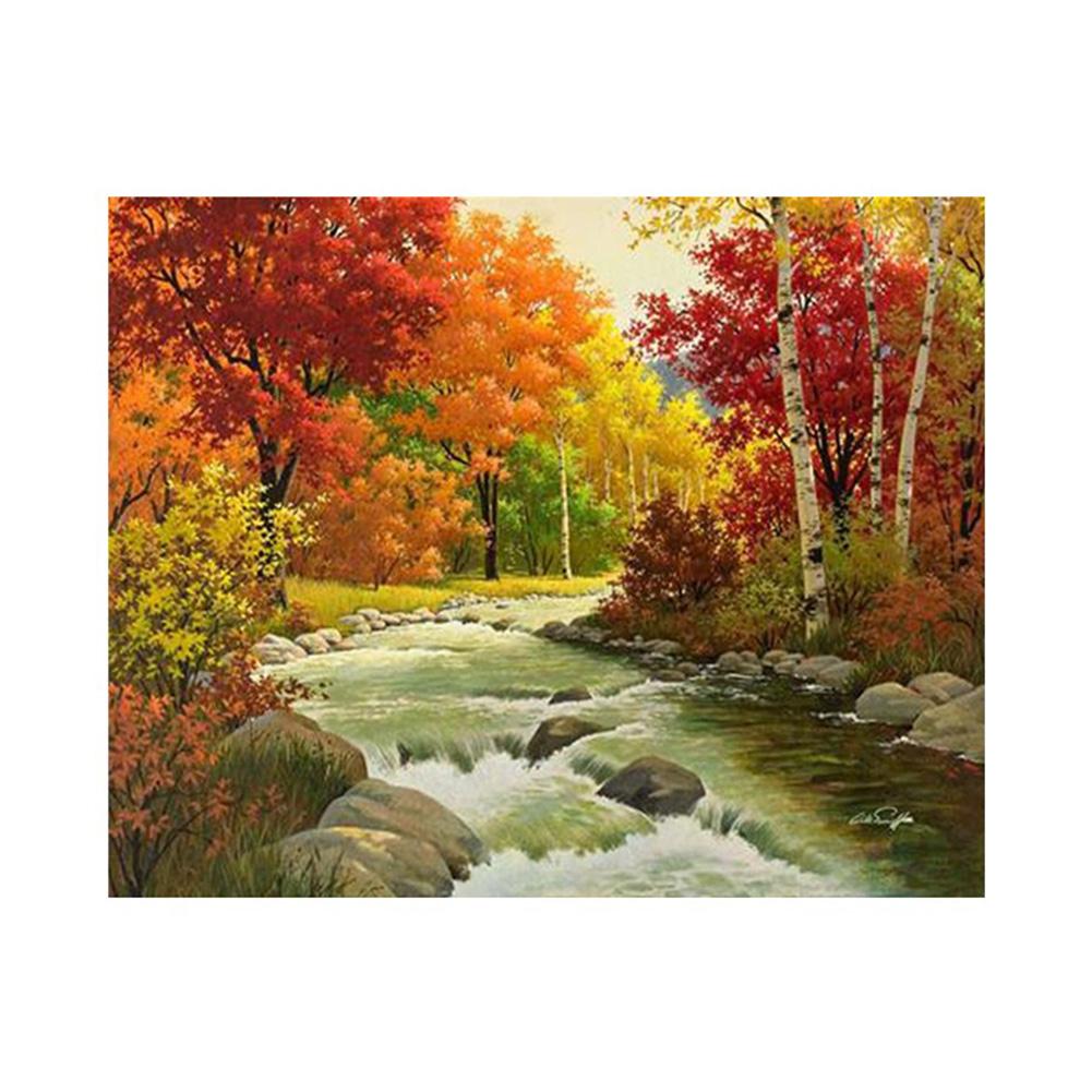 

30*25CM - Autumn Tree - Round Drill Diamond Painting, 501 Original