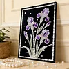 DIY Pearl Painting Iris with Frame for Home Wall Decor(30x40cm)
