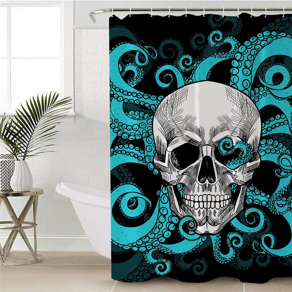

3D Skull - Print Shower Curtain, 180*180cm, 501 Original