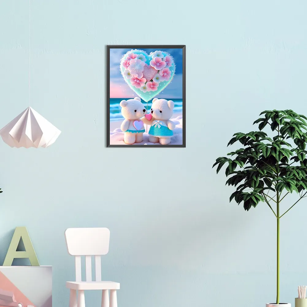Diamond Painting - Full Round Drill - Beach Bear(30*40cm)