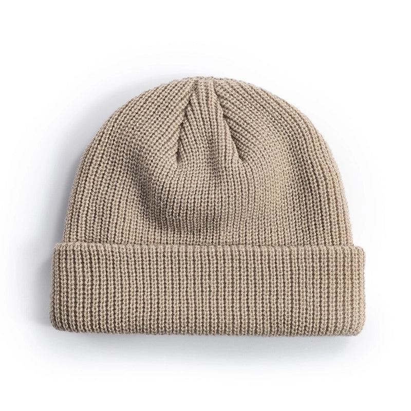 Unisex Minimalist Solid Color Crimping Wool Cap