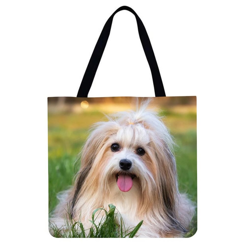 Linen Tote Bag - Golden Dog