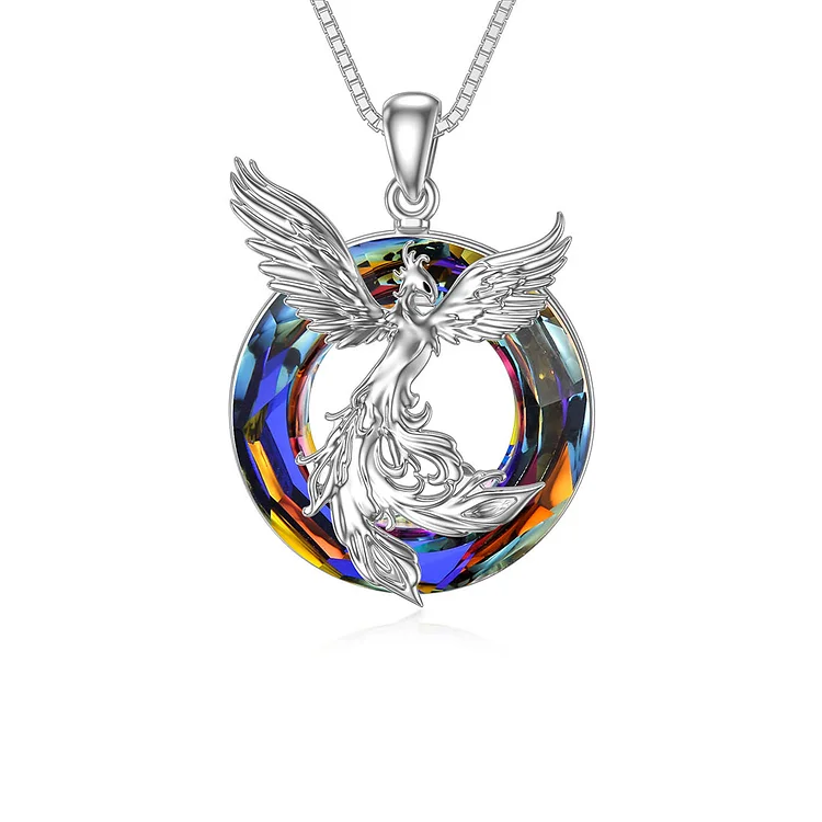 S925 The Fire Inside Me Burns Brighter Than The Fire Around Me Phoenix Necklace