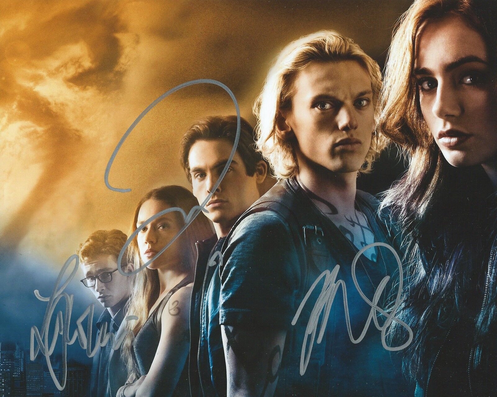 **Mortal Instruments *BOWER - COLLINS - ZEGERS* Signed 8x10 Photo Poster painting PROOF M4 COA**