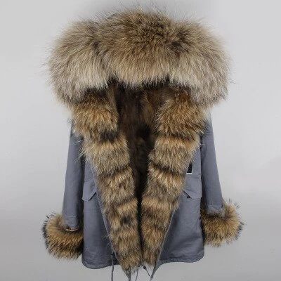 FOX FUR GENUINE LONG PARKA "PASSION"