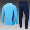 2022 Argentina Half-Pull Training Suit Sky Blue Football Shirt 1:1 Thai Quality Set