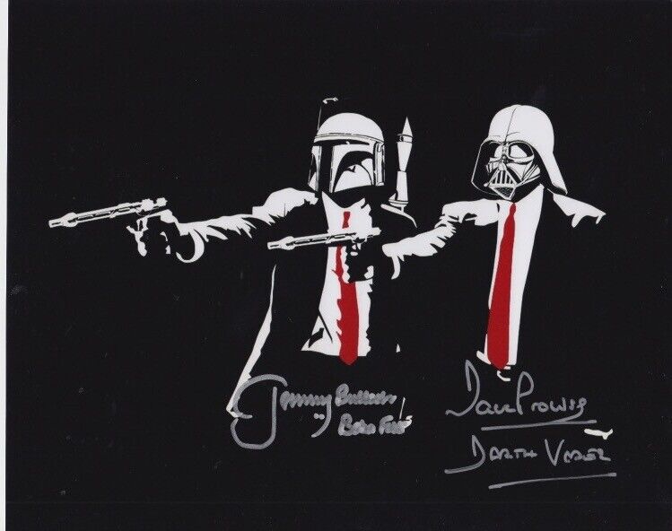 Star Wars (Jeremy Bulloch & Dave Prowse) signed Pulp Fiction 8x10 Photo Poster painting COA