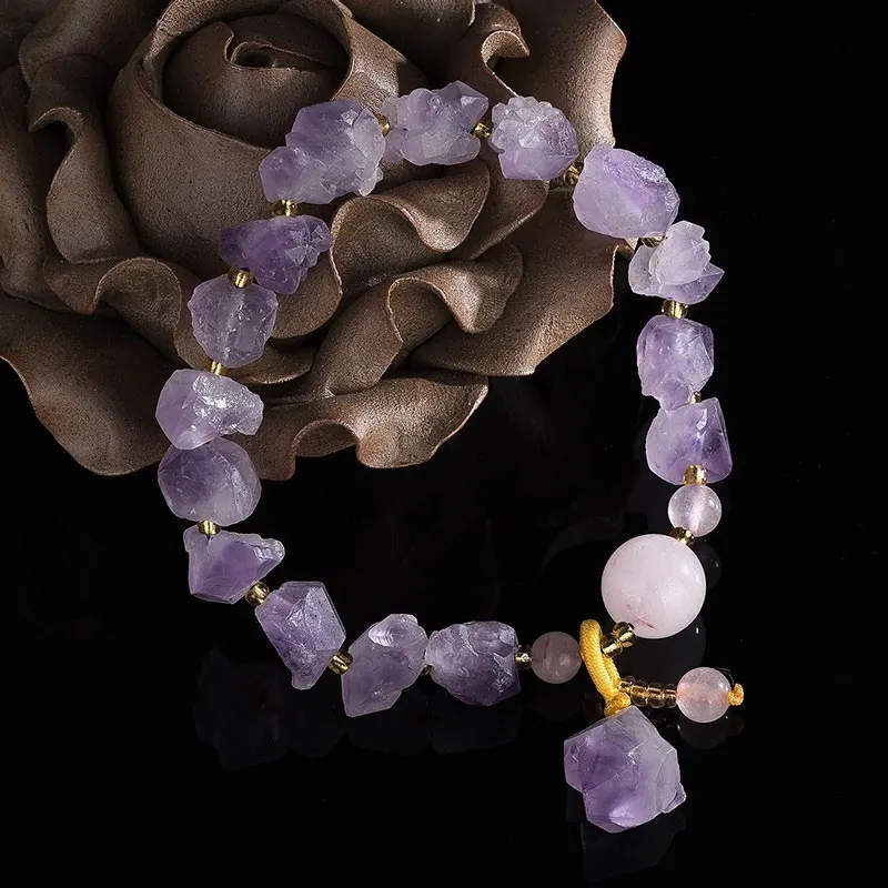 Natural Amethyst Crystal Luck Bracelet