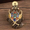 Pure brass fortune-attracting three-legged golden toad bronze tea pet jewelry crafts