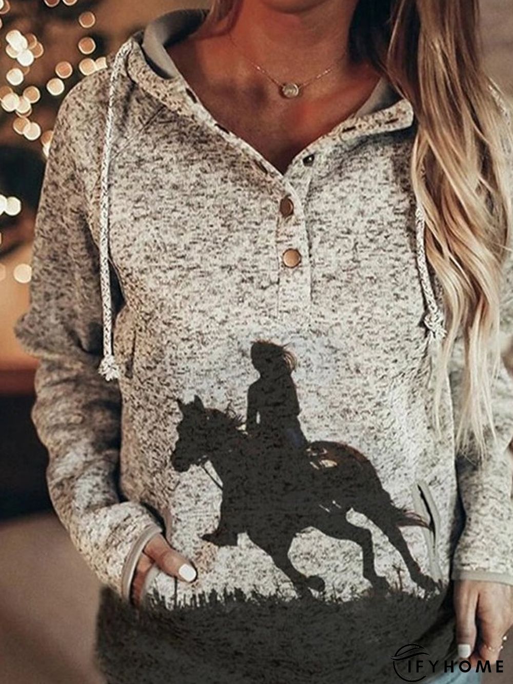 Long Sleeve Floral-Print Sweatshirt | IFYHOME