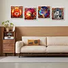 4pcs Diamond Painting -DIY Round Drill Fox Dragon Wolf