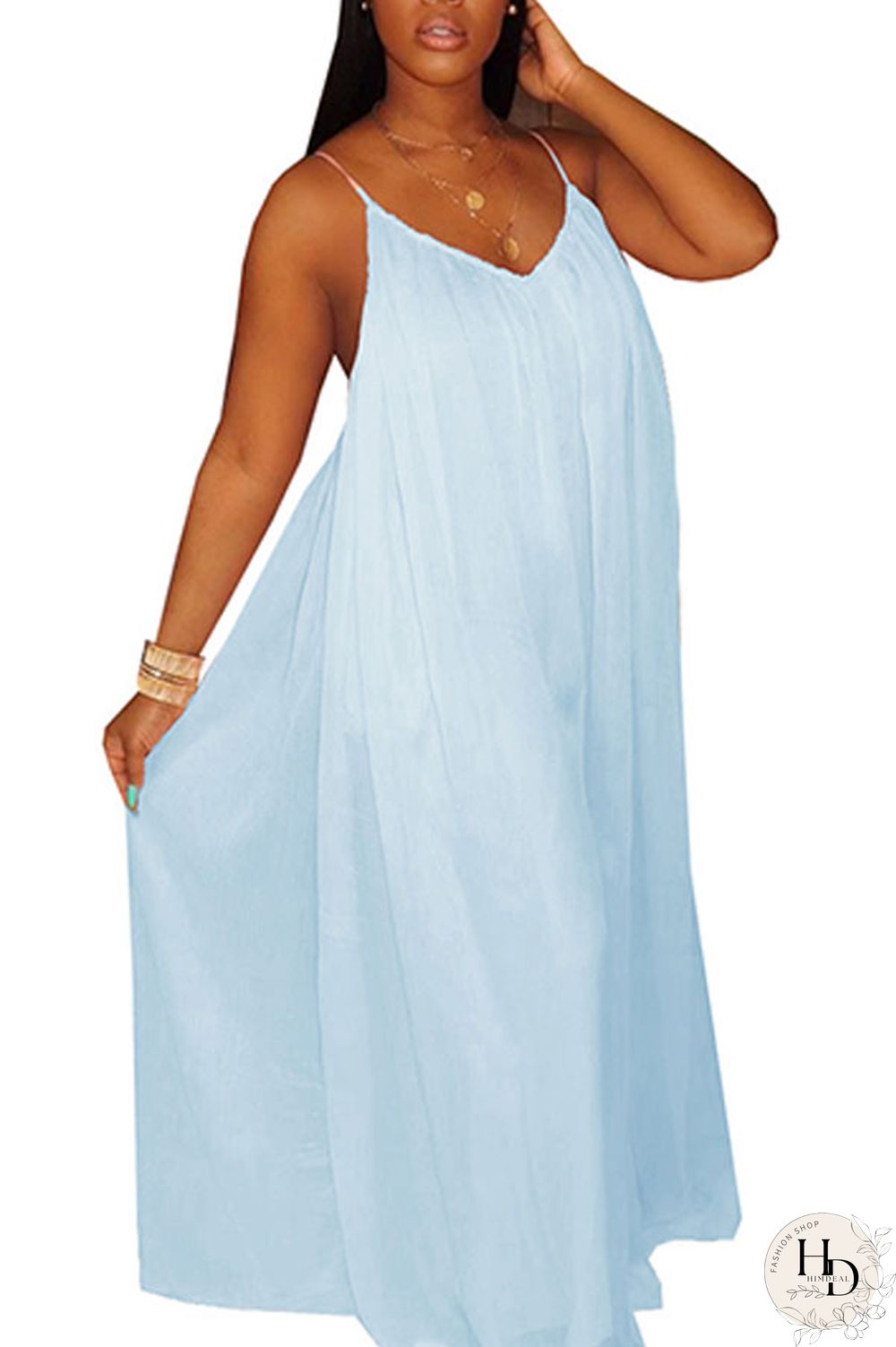 White Fashion Sexy Solid Chiffon Sleeveless V Neck Jumpsuits