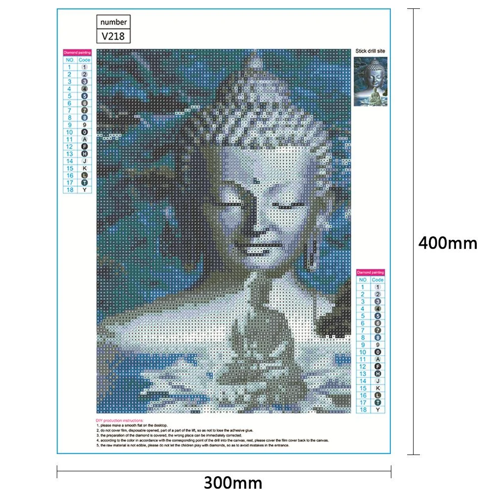 Diamond Painting - Full Round Drill - Buddha(30*40cm)