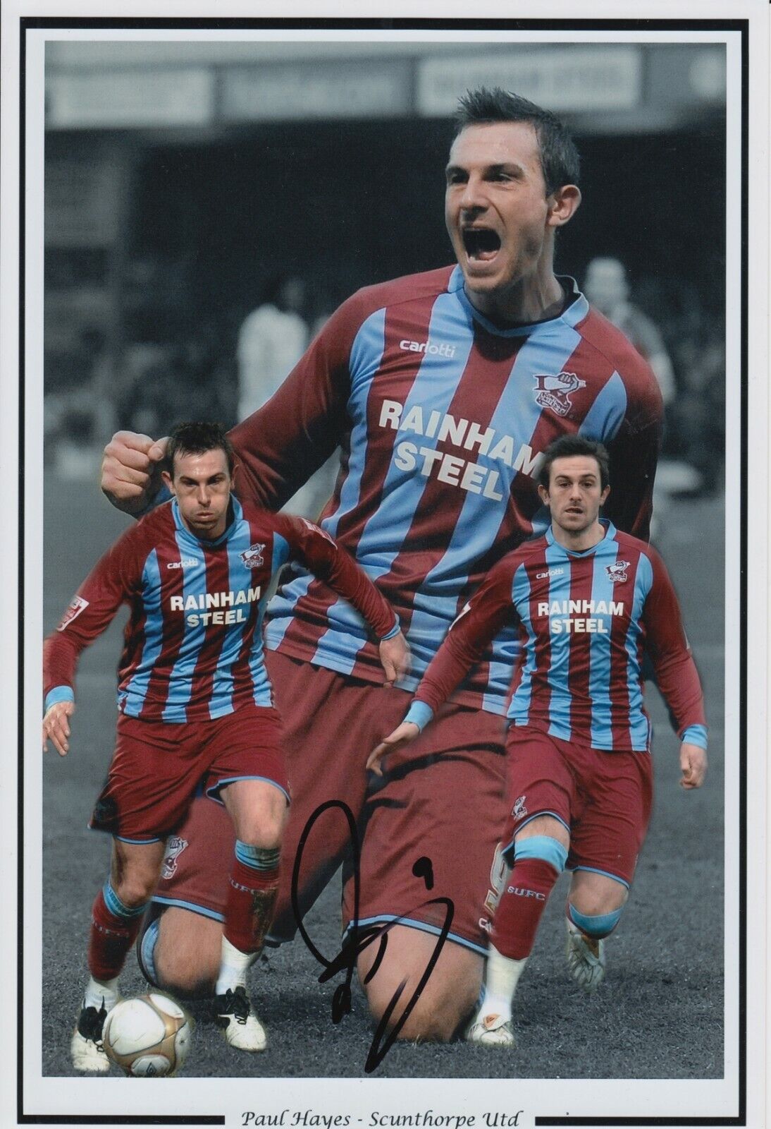 Paul Hayes Hand Signed 12x8 Photo Poster painting - Scunthorpe United Autograph.