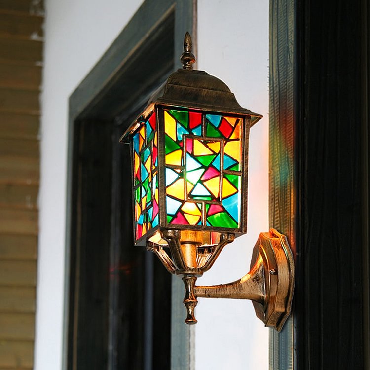 Brass 1 Light Wall Mount Lamp Countryside Metal Birdcage Wall Sconce Lighting for Outdoor