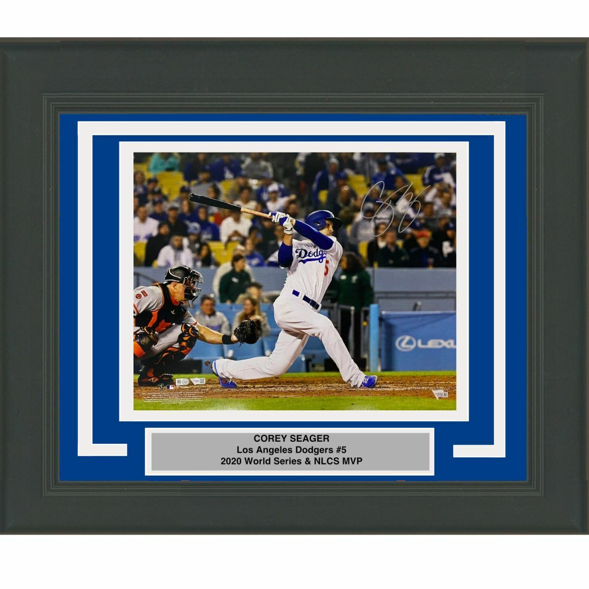 FRAMED Autographed/Signed COREY SEAGER LA Dodgers 16x20 Photo Poster painting Fanatics COA