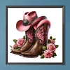 Diamond Painting-DIY Full Round Drill Cowboy Boots(40*40CM)