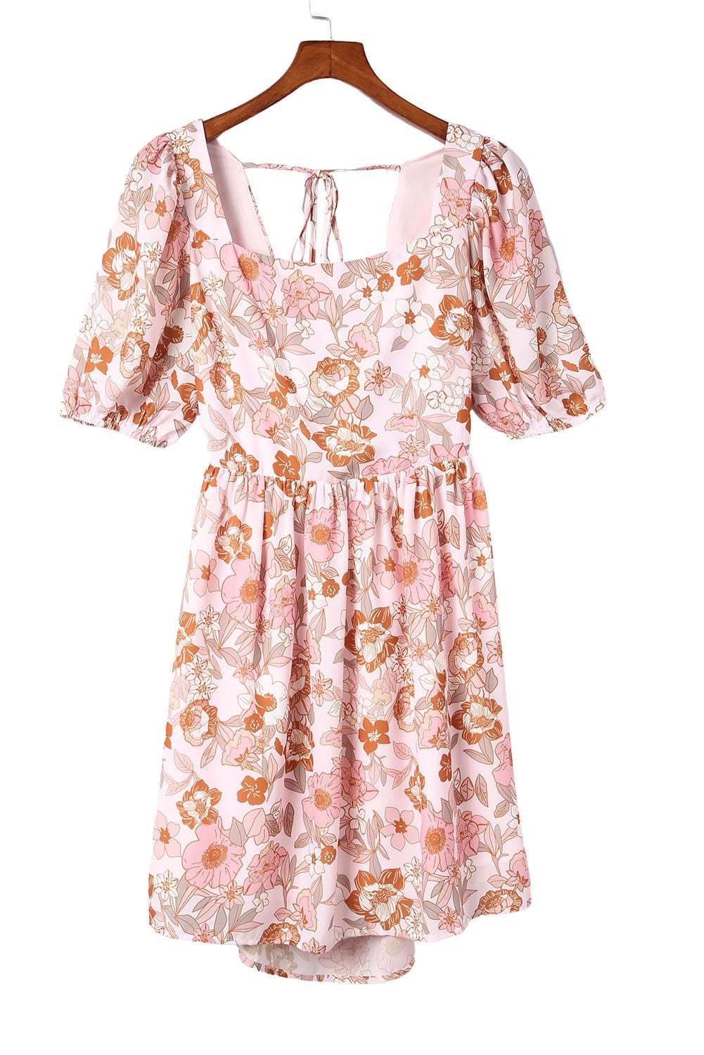 Plus Size White Floral Mini Dress
