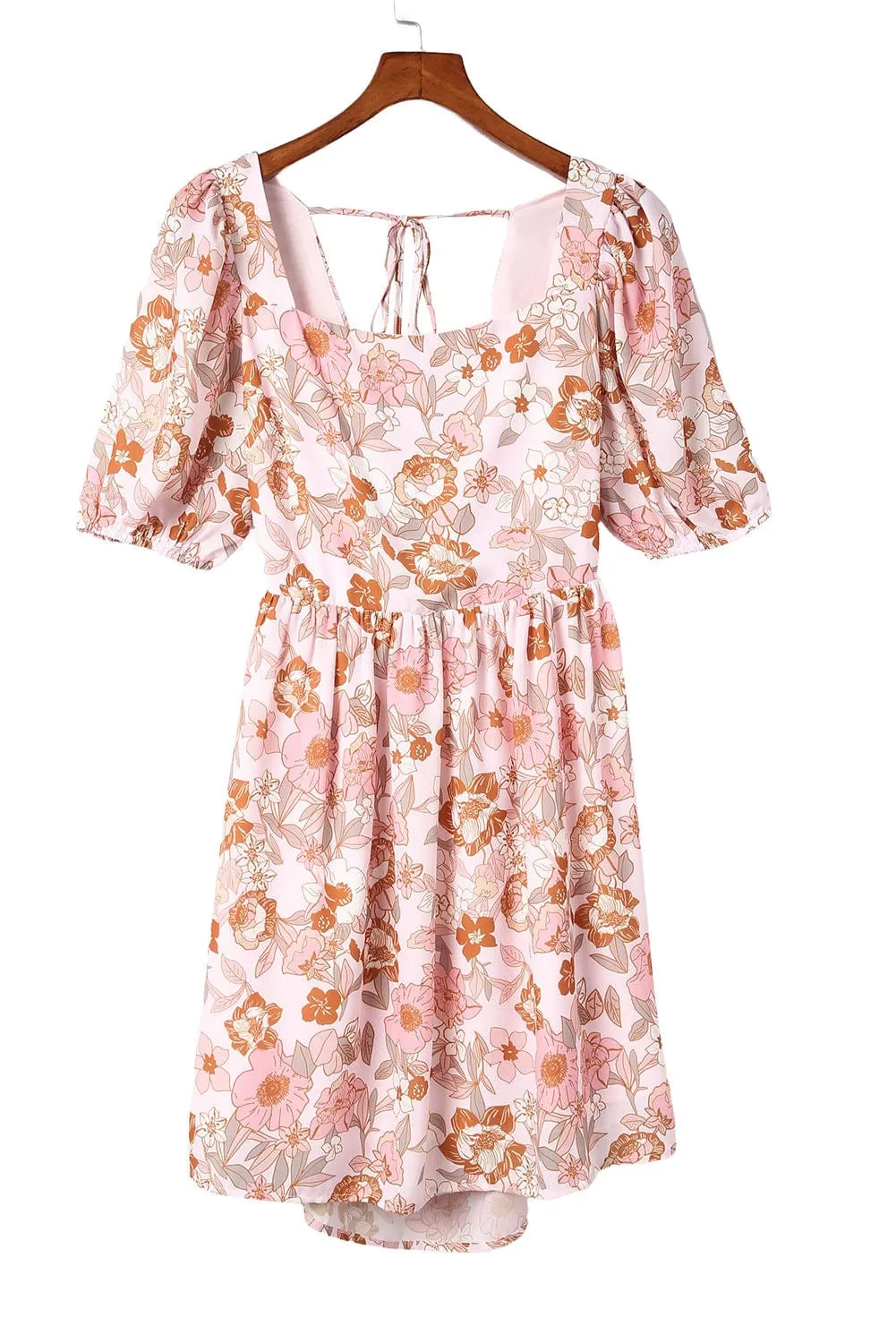 Plus Size White Floral Mini Dress
