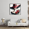 Red Hat Girl-11CT Stamped Cross Stitch 50*50cm/19.69*19.69in