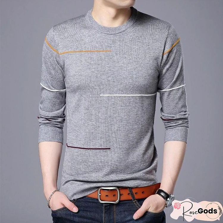 Wool Sweater Men Brand Clothing Slim Warm Sweaters O-Neck Pullover