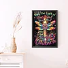 (40*60cm)Dragonfly Saying - Full Round Drill Diamond Painting