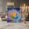 Framed Diamond Painting - Special Shaped - Peacock (25x25cm)