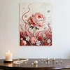 DIY Pearl Painting Peony for Home Wall Decor with Frame(40x30cm)