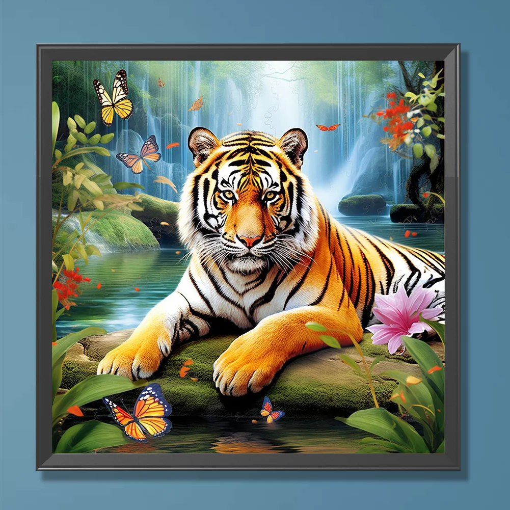 Diamond Painting - Full Round Drill - Forest Tiger(Canvas|30*30cm)