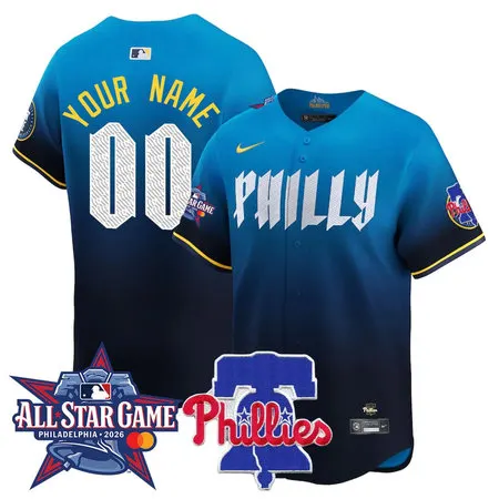 Men's Philadelphia Phillies Blue 2026 MLB All-Star Custom Jersey