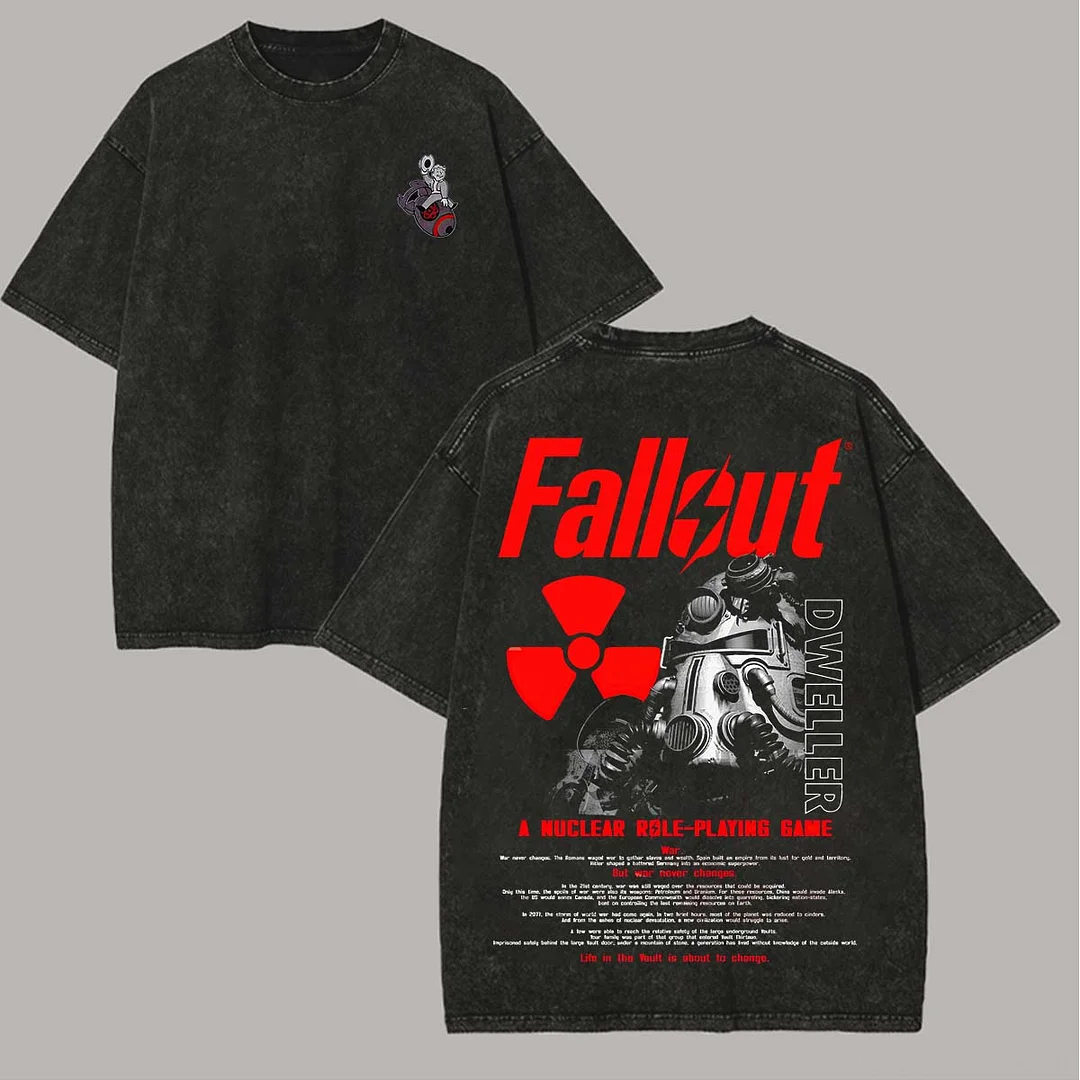Fallout Printed Unisex Washed T-Shirt