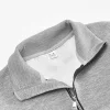 Men's Casual Jacquard Stand Collar Half Zip Wool Sweatshirt by Inlyline