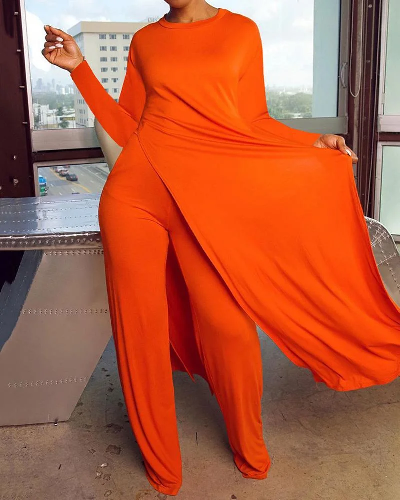 Multicolor Sports Two-piece Suit