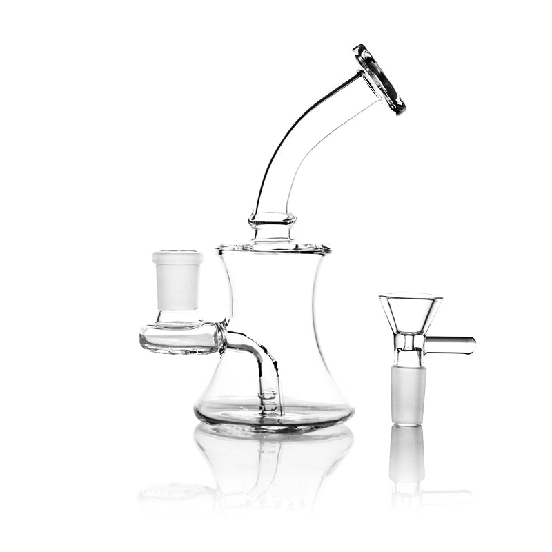 6.5" Tall Small Glass Oil Rig Female Joint Water Pipe