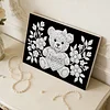DIY Pearl Painting Love Bear for Home Wall Decor with Frame(20x30cm)