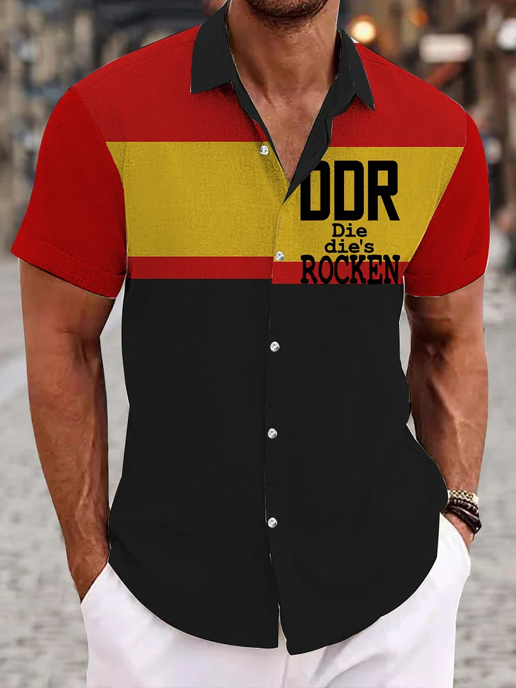 Herren DDR Die Die Rocken Bedrucktes Kurzarm-T-Shirt