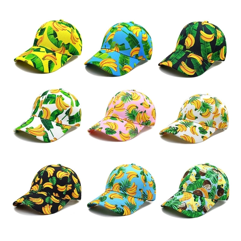 Unisex Casual Minimalist Fruit Printing Curved Eaves Baseball Cap