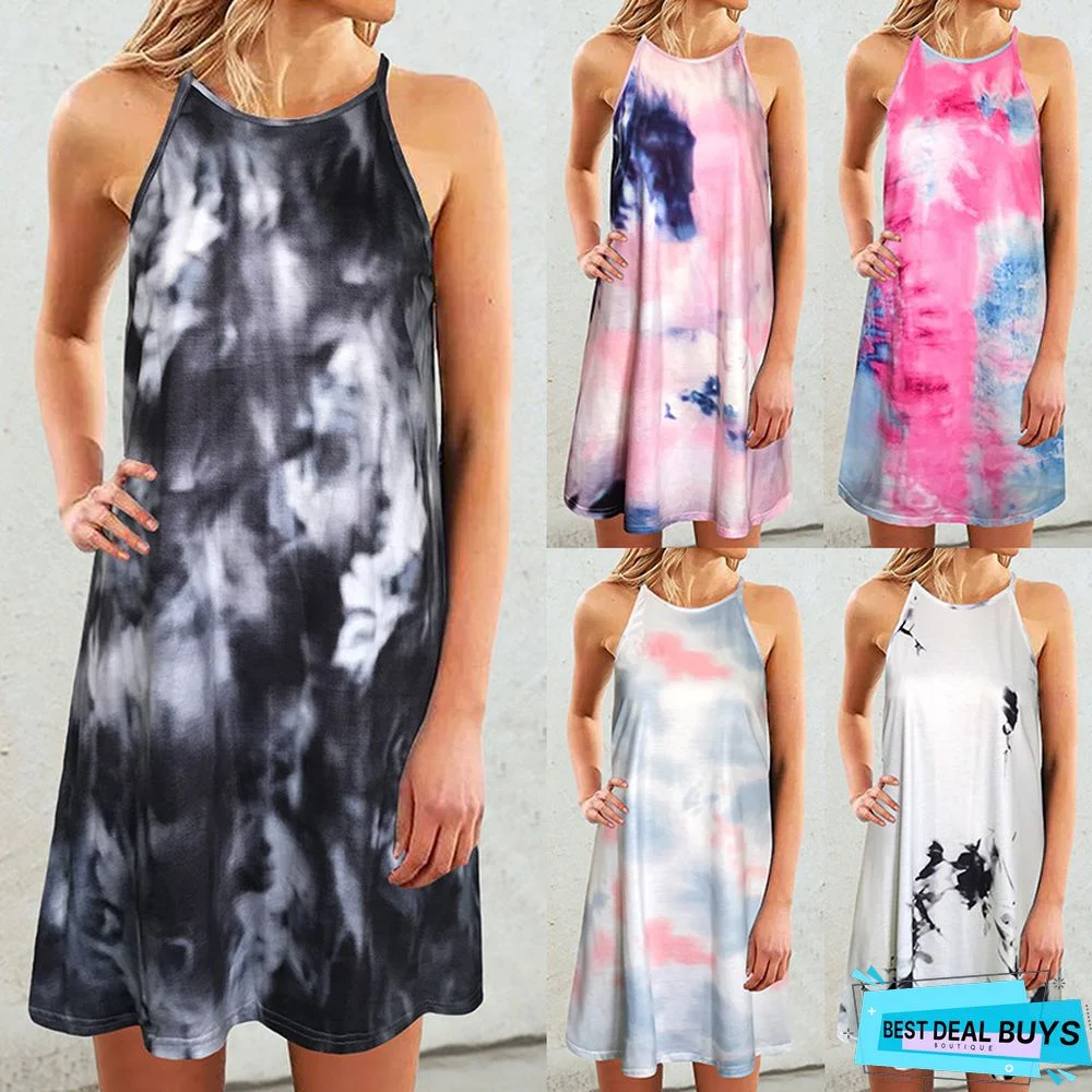 Women's Casual Loose Sleeveless Dress White Dresses