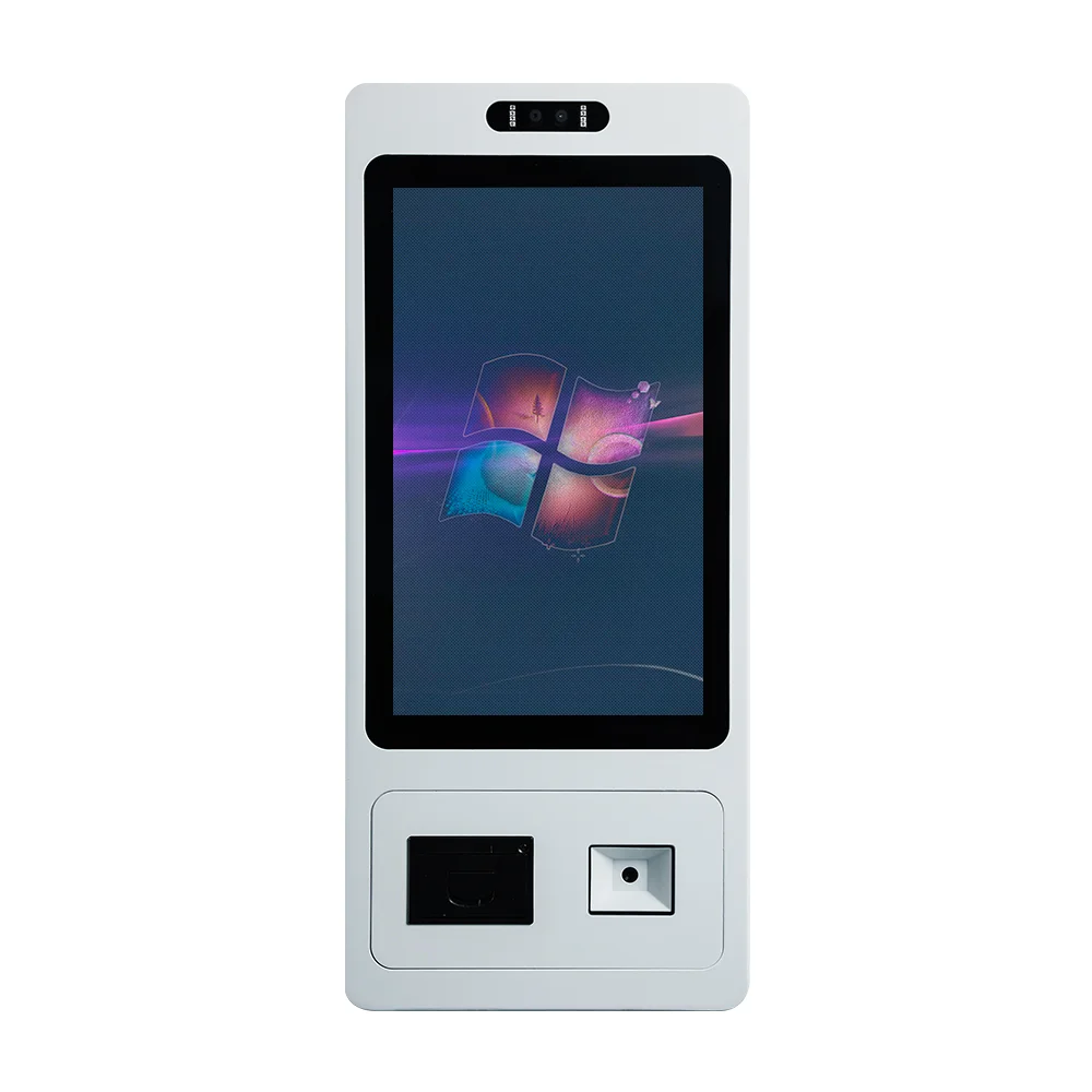 Wall Mount 15.6 Inch Usb Android 11 QR Scanner RFID Kiosk Check Out RFID POS Payment System Lcd Touch Kiosk For Restaurant Fast Food
