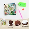 Wooden DIY Lily Butterfly Diamond Painting Kit Note Box with 160 Papers Gifts