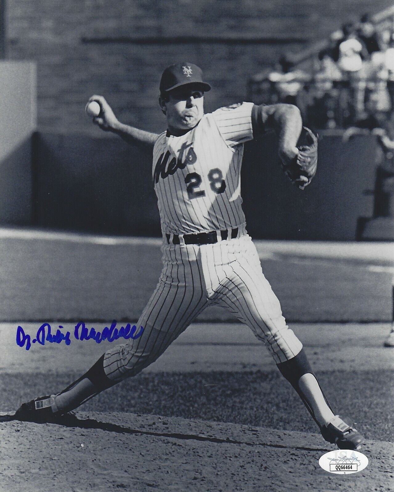 Autographed MIKE MARSHALL New York Mets 8x10 Photo Poster painting w/JSA COA