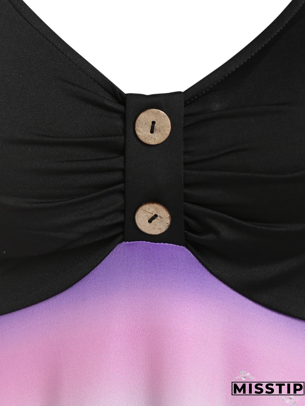 Long Sleeve Tie Dye Print Dress V Neck A Line Mini Twofer Dress Button Woman New V-Neck Dresses