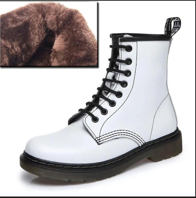 2021 Boots Women Genuine Leather Shoes For Winter Boots Shoes Woman Casual Autumn Genuine Leather Botas Mujer Female Ankle Boots