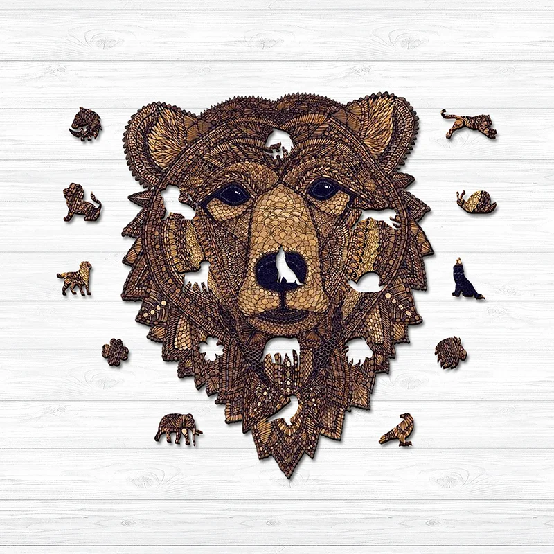 Ericpuzzle™ Ericpuzzle™Amazing Bear Head Wooden  Puzzle