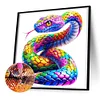 Peinture diamant de perceuse ronde serpent à échelle colorée-30 * 30cm