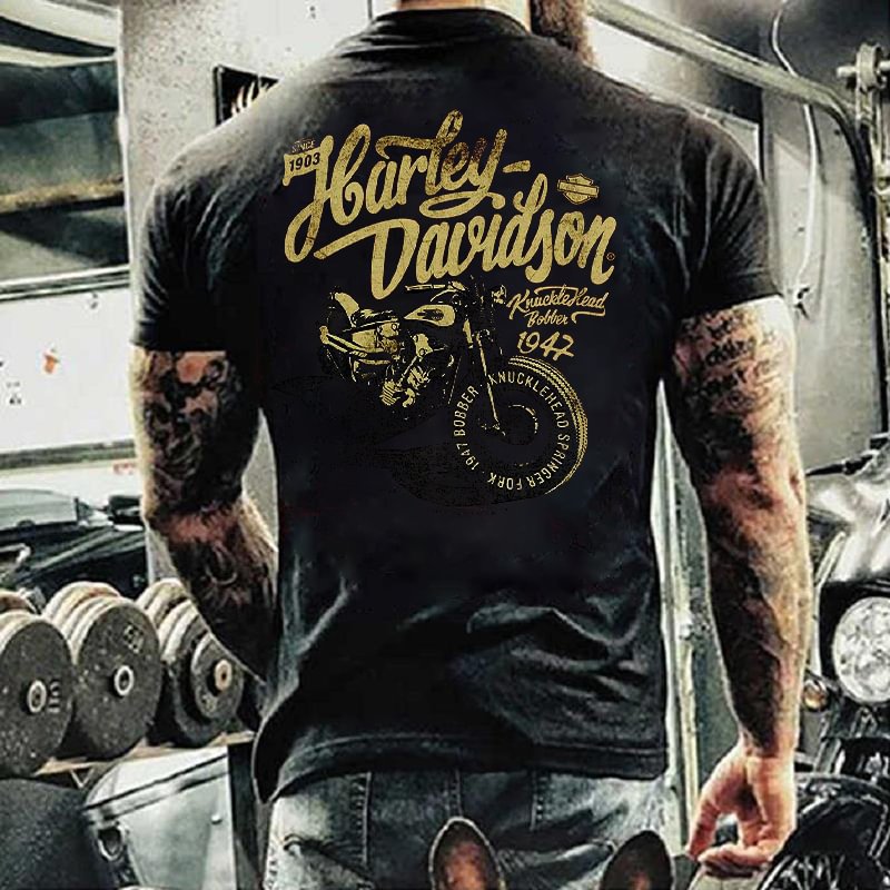 Men‘s Vintage Printed Short Sleeve T-Shirt