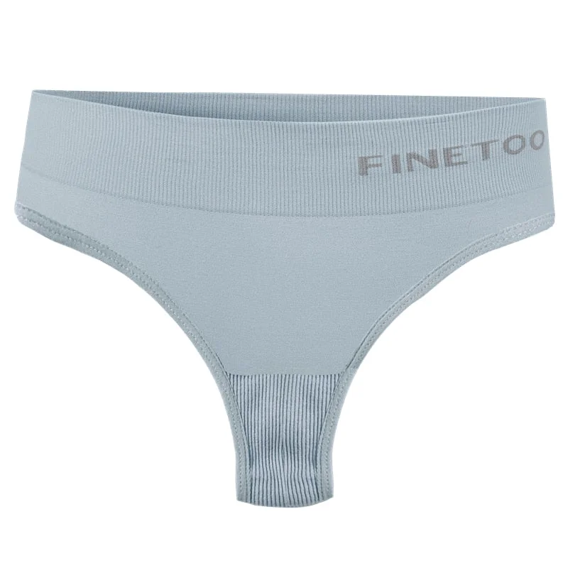 FINETOO Seamless Thongs Panties Women M-2XL Plus Size G-string Underwear Sexy Underpants Ladies Soft Panties Lingerie 8 Colors