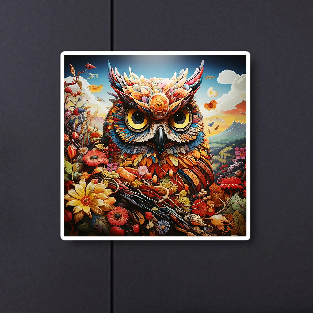 Full Round Diamond Painting 30*30cm - Pastoral Animal Owl