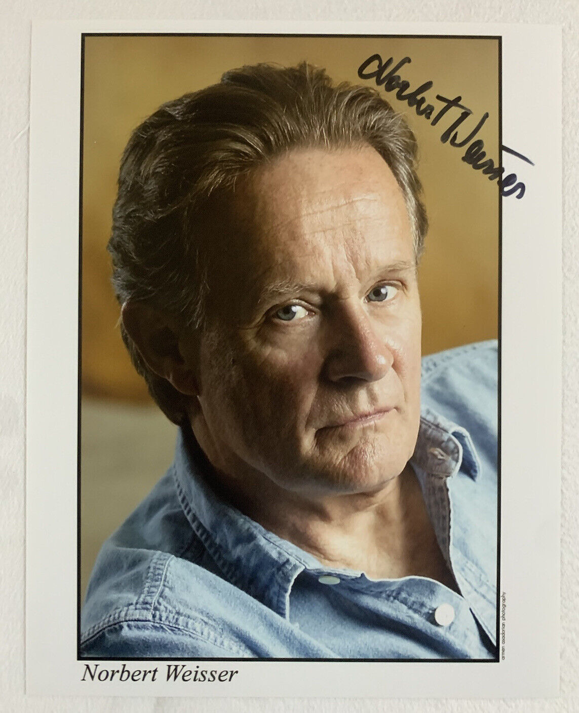 NORBERT WEISSER HAND SIGNED 8x10 Photo Poster painting ACTOR AUTHENTIC AUTOGRAPH COA