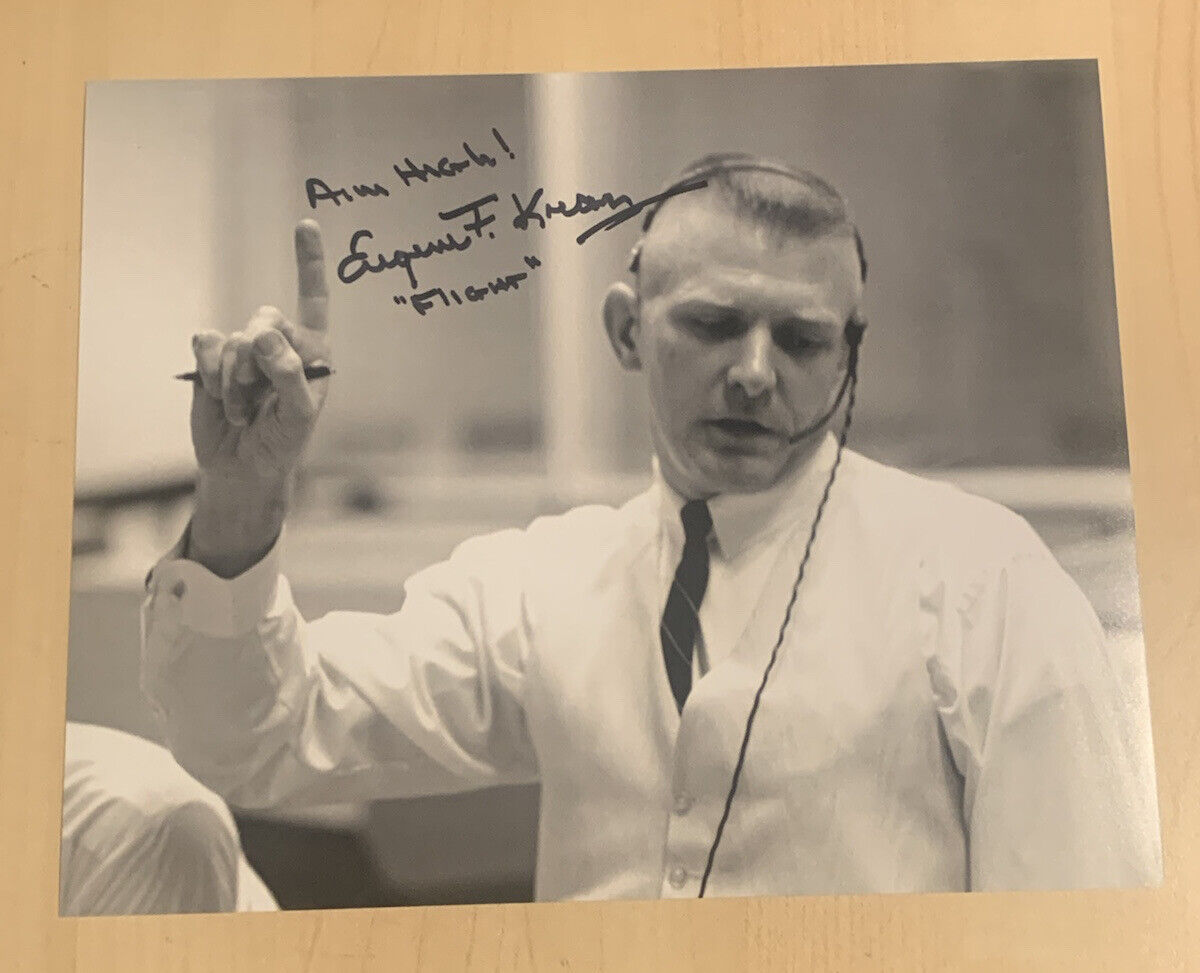 EUGENE KRANZ HAND SIGNED 8x10 Photo Poster painting NASA APOLLO 13 FLIGHT DIRECTOR AUTOGRAPH COA